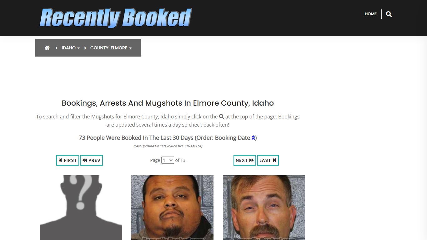 Bookings, Arrests and Mugshots in Elmore County, Idaho - Recently Booked